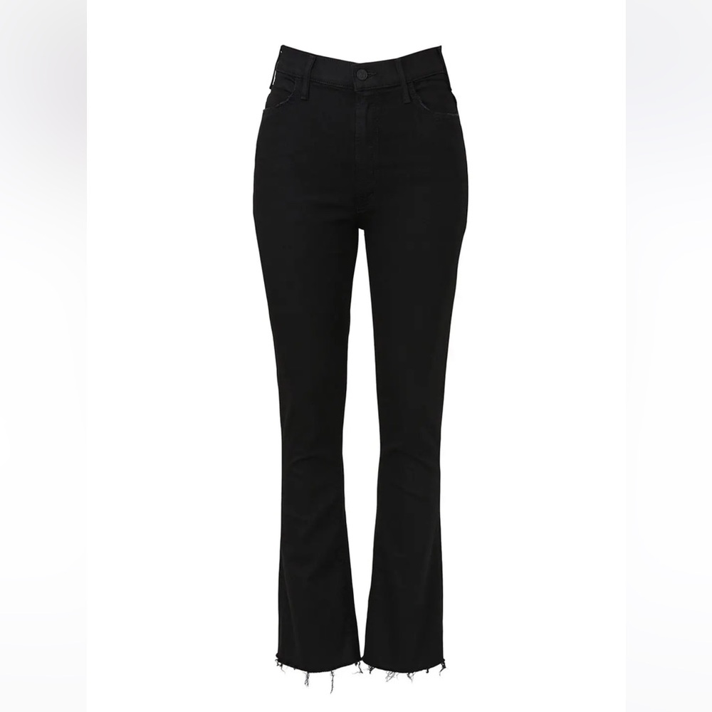 MOTHER Black Frayed Hem Jeans Sz 26